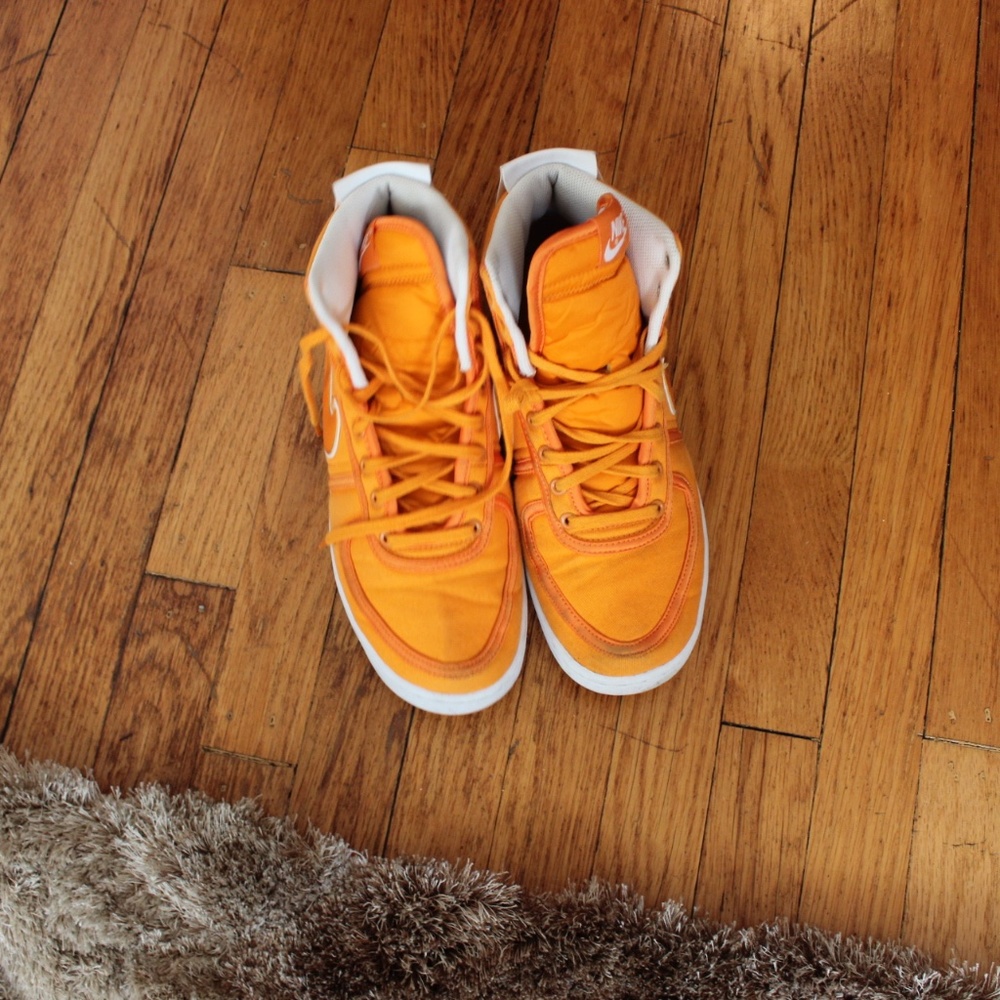 Nike Orange Shoes (High Top)